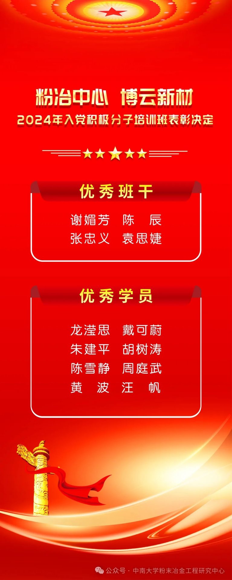 结业仪式上
